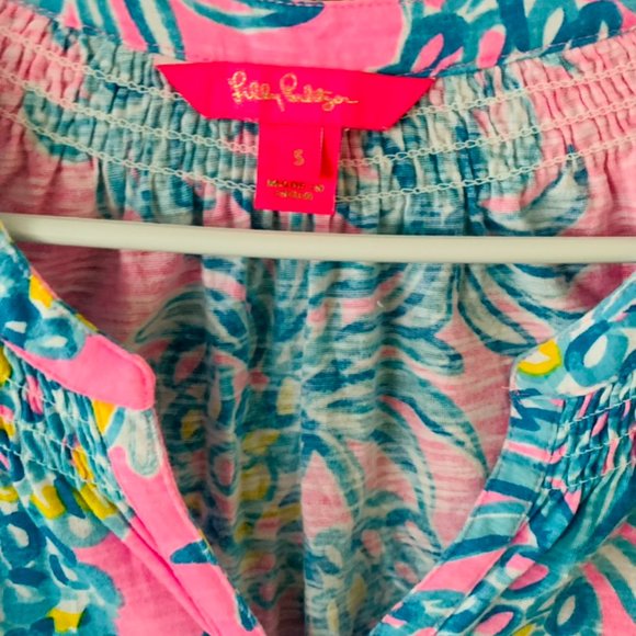 Lilly Pulitzer Essie Tank Pelican Pink Beat The Heat size S - Picture 3 of 3